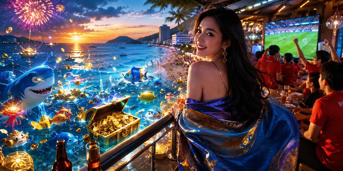 Người chơi trải nghiệm trò chơi mới trên nền tảng pa03 tại bãi biển Vũng Tàu